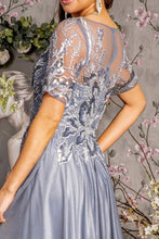 Silver Beads/Embroidery/Sequin A-Line Glitter Crepe Mob Dress