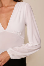 Off White Night Out V-Neck Top With Ruched Detail