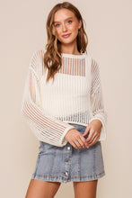 White Crew Neck Crochet Top