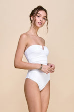 White Pre-order Women's Ruched Sides One-Piece