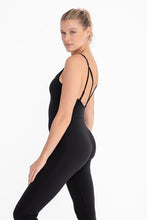 Black Sleeveless Full Length Flared Jumpsuit