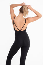 Black Sleeveless Full Length Flared Jumpsuit