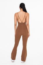 Cocoa Dust Sleeveless Full Length Flared Jumpsuit