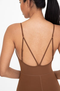 Cocoa Dust Sleeveless Full Length Flared Jumpsuit