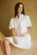 White Poplin Shirt Mini Dress