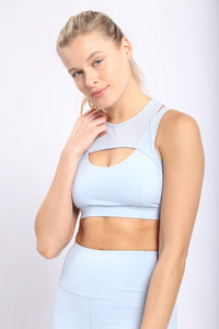 Sky Harness Mesh Hybrid Racerback Sports Bra