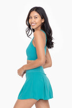 Teal Harness Mesh Hybrid Racerback Sports Bra