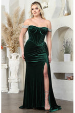 Hunter Green Fringed Jewel Sleeve Bustier Top Velvet Dress