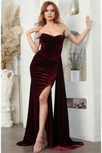 Burgundy Fringed Jewel Sleeve Bustier Top Velvet Dress