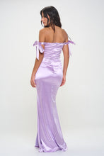 Lavender Off The Shoulder Maxi Dress