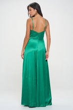 Kelly Green Solid Color Sleeveless Maxi Dress With Full Lining