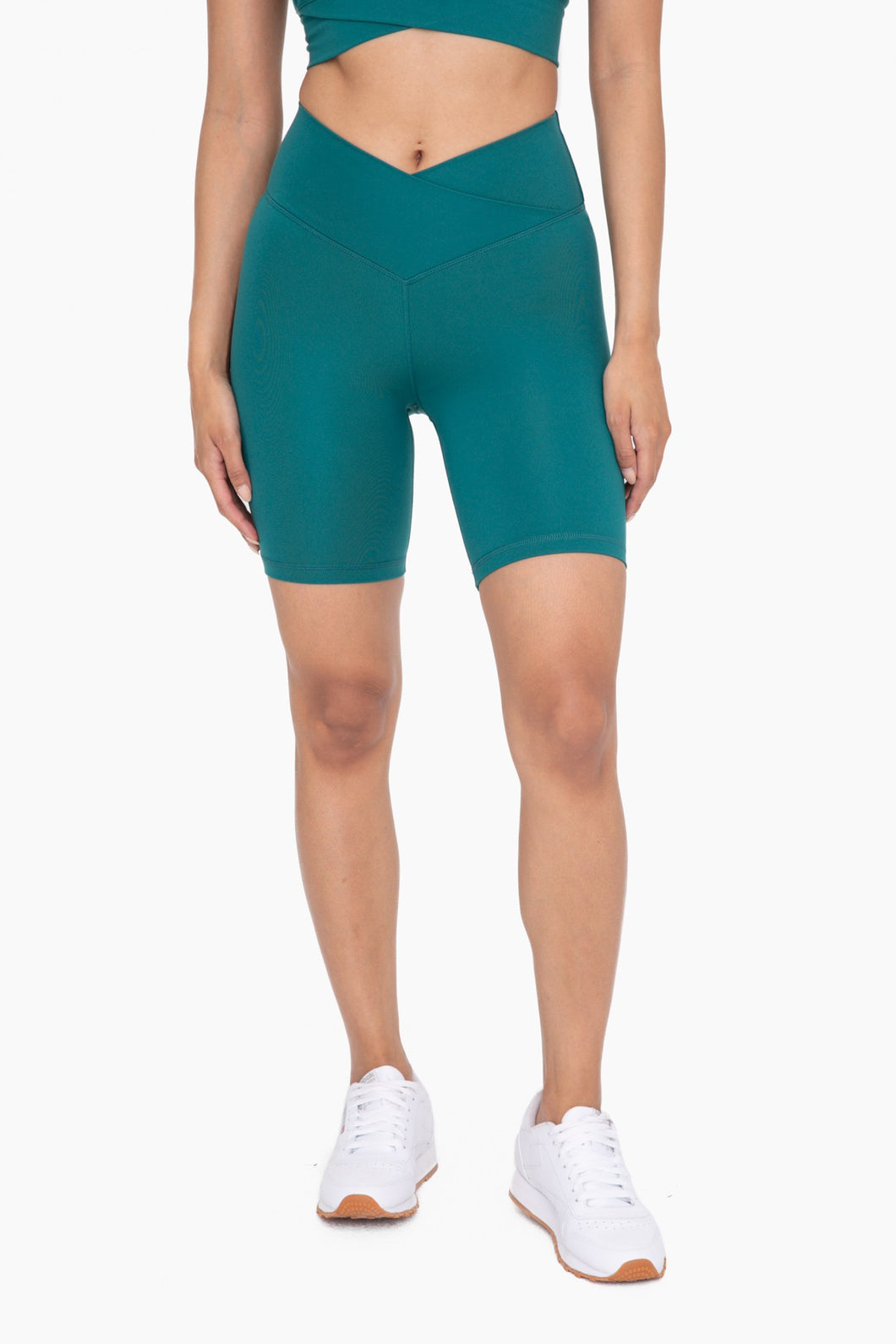Blue Palm Venice Crossover Waist Biker Shorts