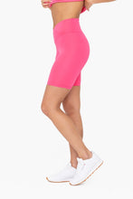 Hot Pink Venice Crossover Waist Biker Shorts