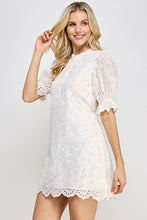 Off White Eyelet Mini Dress