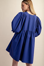 Royal Blue Lace Trim Mini Dress
