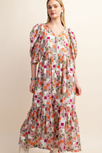Dusty Pink Zipper Front Print Midi Dress