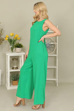 Kelly Green Wide Leg Micro Ribbed Knit Jumpsuit