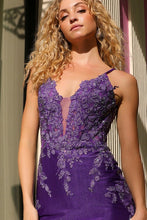 Plum Deep V Neck Embellished Top Metallic Mermaid Dress