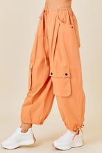 Salmon Elastic Waste Cargo Balloon Pants