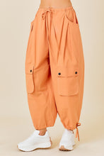 Salmon Elastic Waste Cargo Balloon Pants