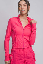 Fuchsia Active Long-Sleeve Zip-Up Performance Top