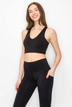 Black Full Support Yoga Sports Bra