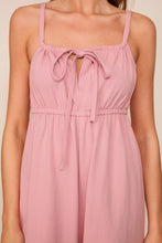Pink Tie Front Jumpsuit