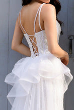 White Glitter Print Dress With Mesh Waist Cape