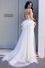 White Glitter Print Dress With Mesh Waist Cape