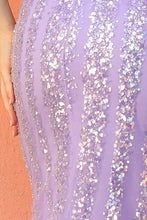 Periwinkle Detached Ruffle Sleeve Glitter/Sequin Sheath Dress