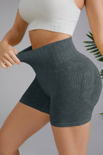 Black Washed High Waist Seamless Shorts