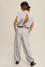 Heather Grey French Terry Loose Jogger Jumpsuit