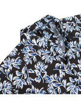Black and Blue Floral Short-Sleeve Shirt