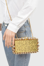 Gold Glitter Acrylic Case Clutch