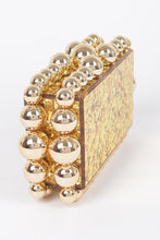 Gold Glitter Acrylic Case Clutch