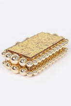 Gold Glitter Acrylic Case Clutch