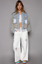 Denim Multi Vintage Washed Cut Sew Denim Patch Jacket