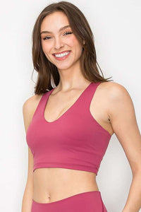 Cranberry Full Support Yoga Sports Bra