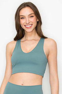 Forest Teal Full Support Yoga Sports Bra