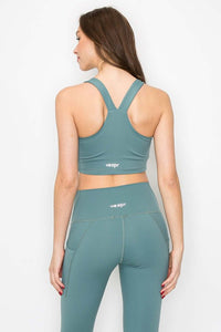 Forest Teal Full Support Yoga Sports Bra