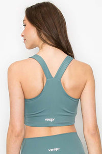 Forest Teal Full Support Yoga Sports Bra