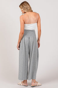 Gray Solid Cotton Side Pocket Lounge Pants