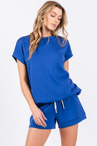 Royal Ultra Soft Top And Shorts Set