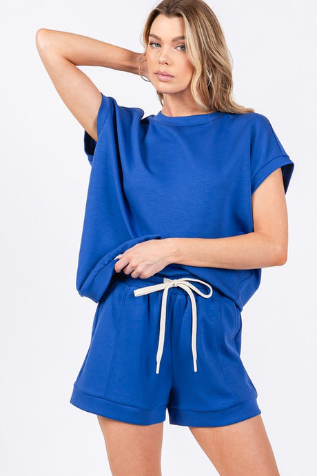 Royal Ultra Soft Top And Shorts Set