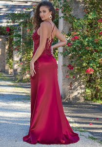Burgundy Ivy Gown