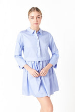 Powder Blue Shirt Mini Dress