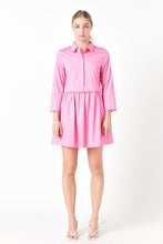 Pink Shirt Mini Dress