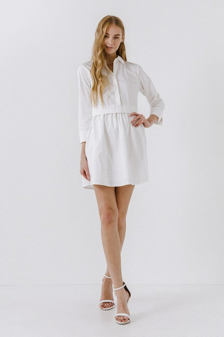 White Shirt Mini Dress