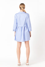 Powder Blue Shirt Mini Dress
