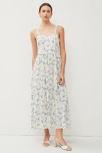 Slate Floral Print Smocked Back Strap Maxi Dress